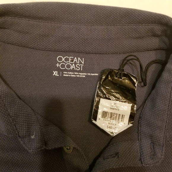 *3 for $15* Ocean & Coast men's XL polo NWT - Picture 3 of 3